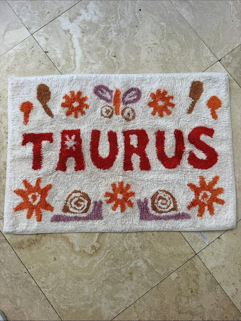 Taurus Accent Rug - Red & Orange Zodiac Home Accent 18inches x 30 inches